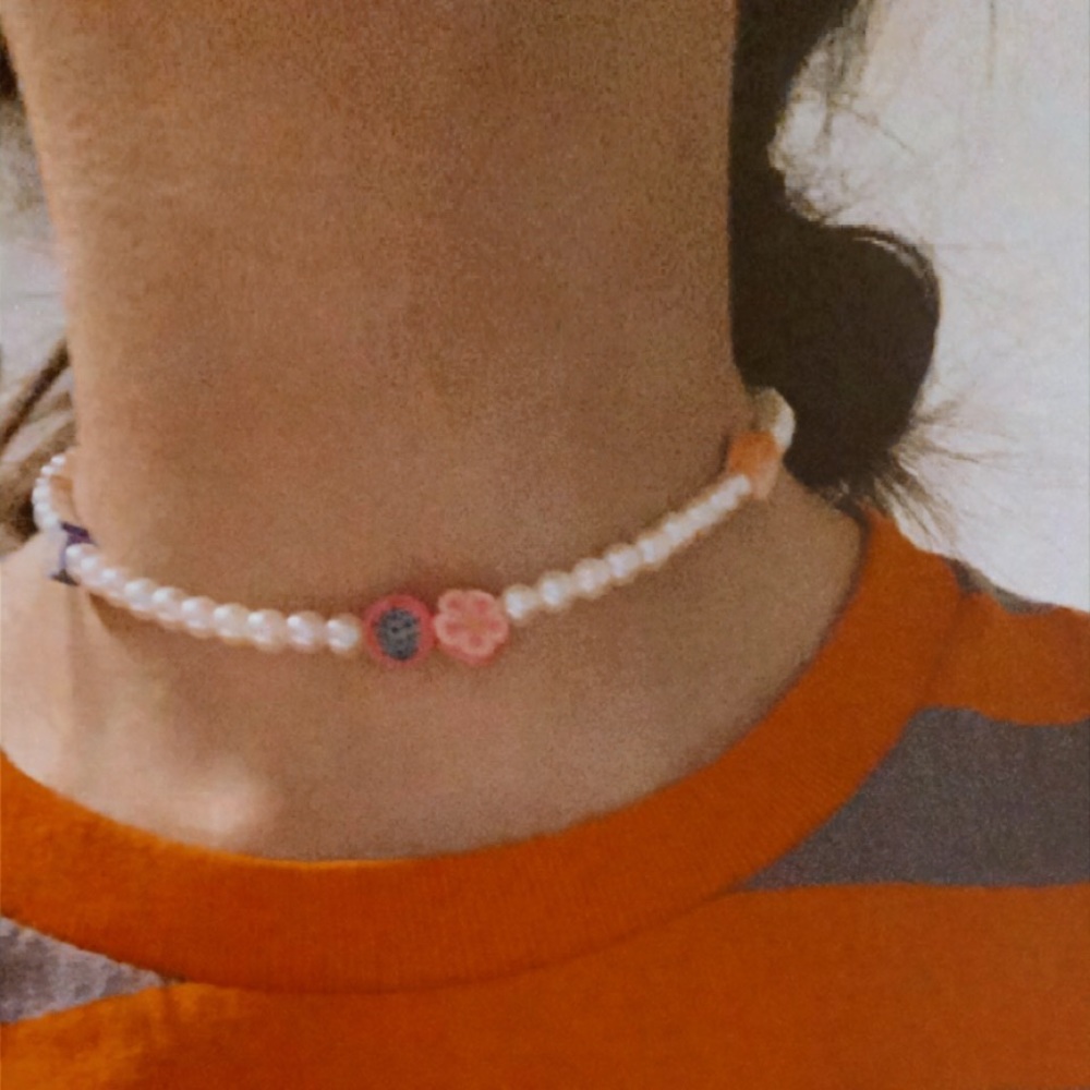 handmade beaded fruit necklace
